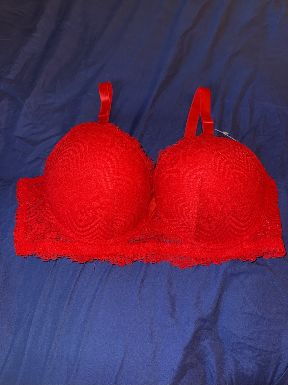 Red Lace Push-Up Bra - Women's Intimates